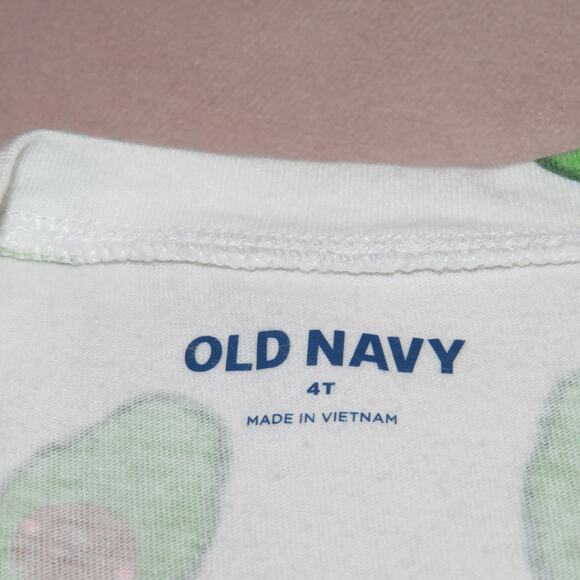 Old Navy White Avocado Print Long Sleeve Toddler Shirt - Picture 5 of 6